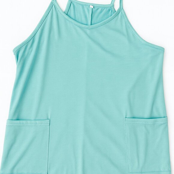 XXL Aqua Tank Dress with Built-in Shorts • Skirt-Skort Summer Active Style-A045 - Picture 1 of 5
